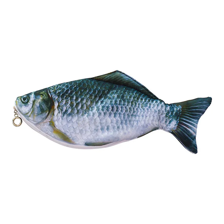 Creative Carp Pen Bag Realistic Fish Shape Pouch Pen Pencil Case For Stationery School Supplies