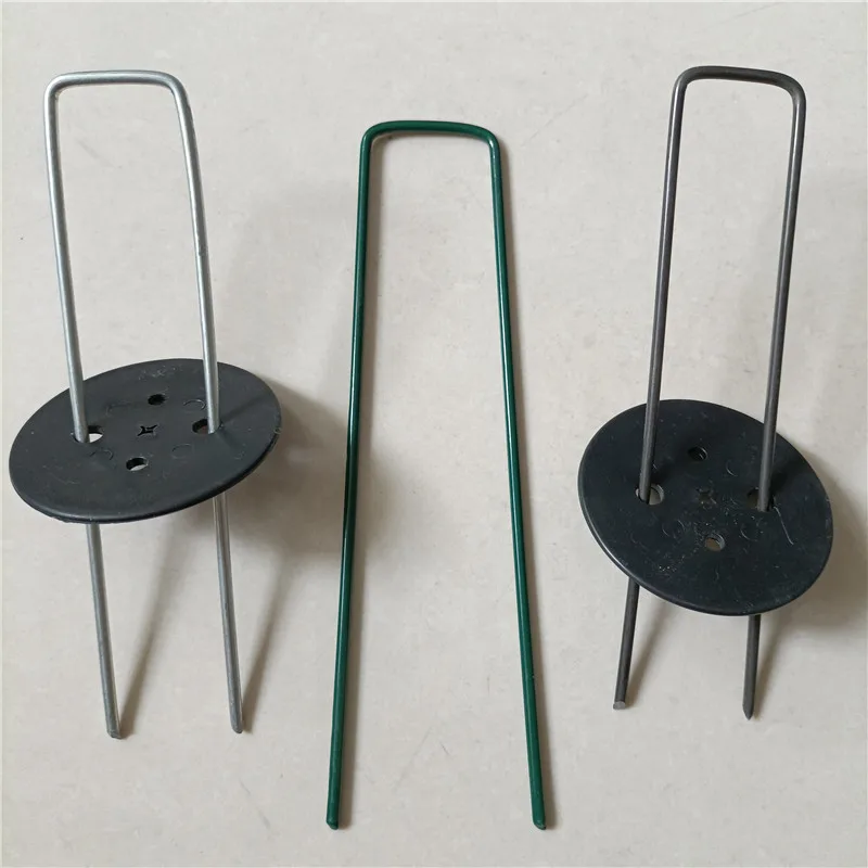 Garden staples/u shaped turf nails/turf pins 15cm metal u shaped garden securing pegs sod staples