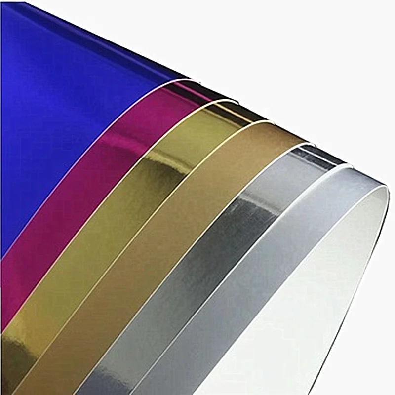 250gsm A4 size Gold Bright Face Metal foil Mirror Card Premium Card Sparkling Craft Flash Card