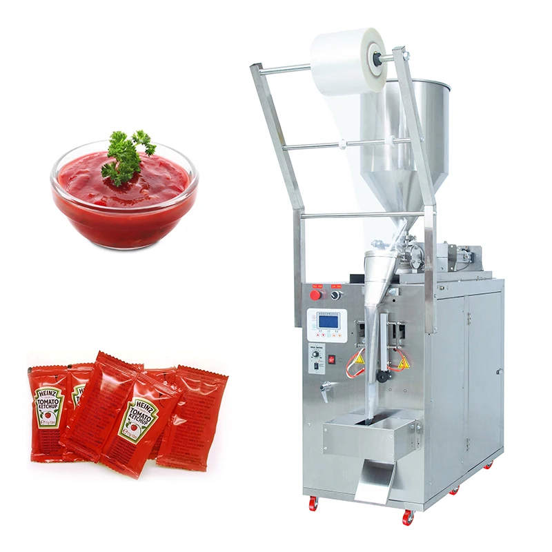 Automatic Chili  Paste Packing Machine Small Pouch Honey Filling  Tomato Sauce  Packing Machine With Stirring Function
