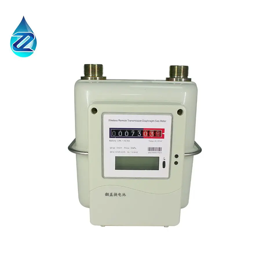 intelligent gas meter wall mounted smart diaphragm gas meter with remote reading
