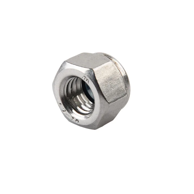 Stainless steel M8 M10 M12 Hexagonal nylon lock nut DIN985 Nylon Insert Lock Nut Nylock Nut
