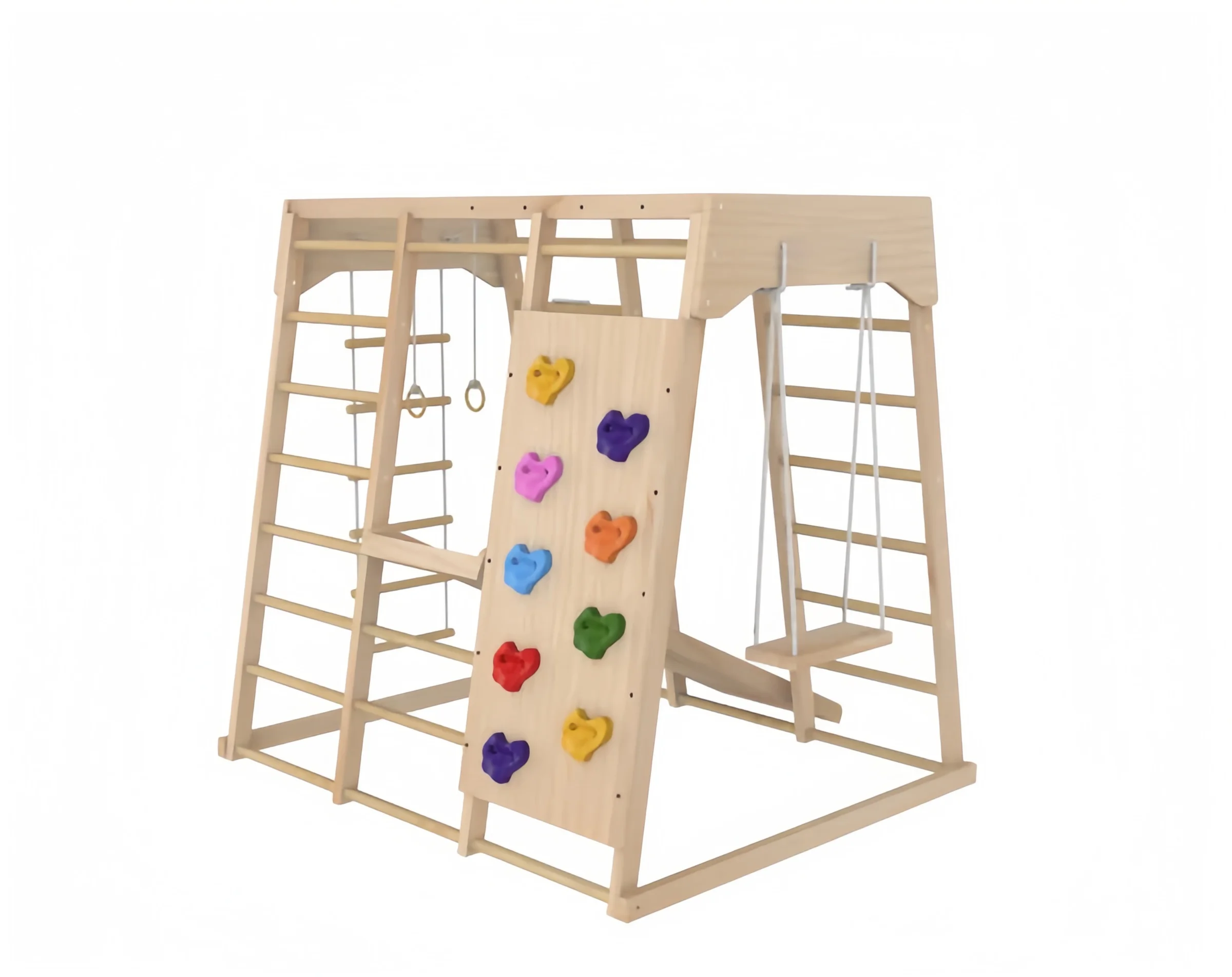 Customized indoor Toddler climbing indoor playground indoor climbing monkey bar frame climbing and slide