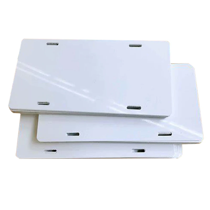 Factory wholesale 0.22mm 0.45mm 0.65mm 1mm aluminum white sublimation licence plate car licence plate frame blank