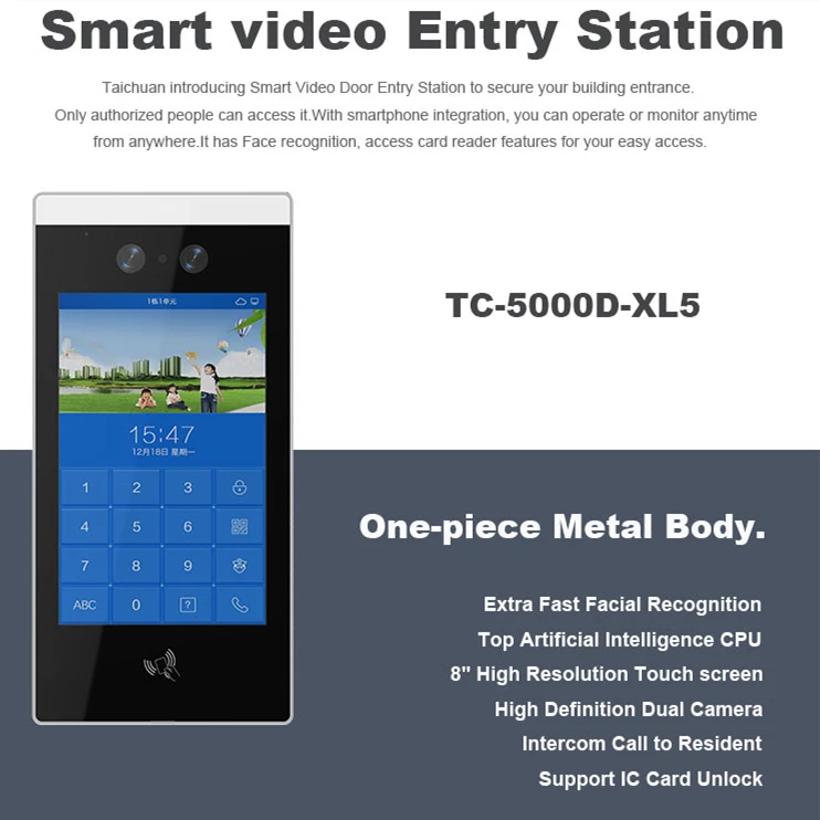 Popular Design Apartment Intercom VDP Kit Tuya Smart Home IP Door Phone Night Vision Monitor WiFi Security System Door Phones