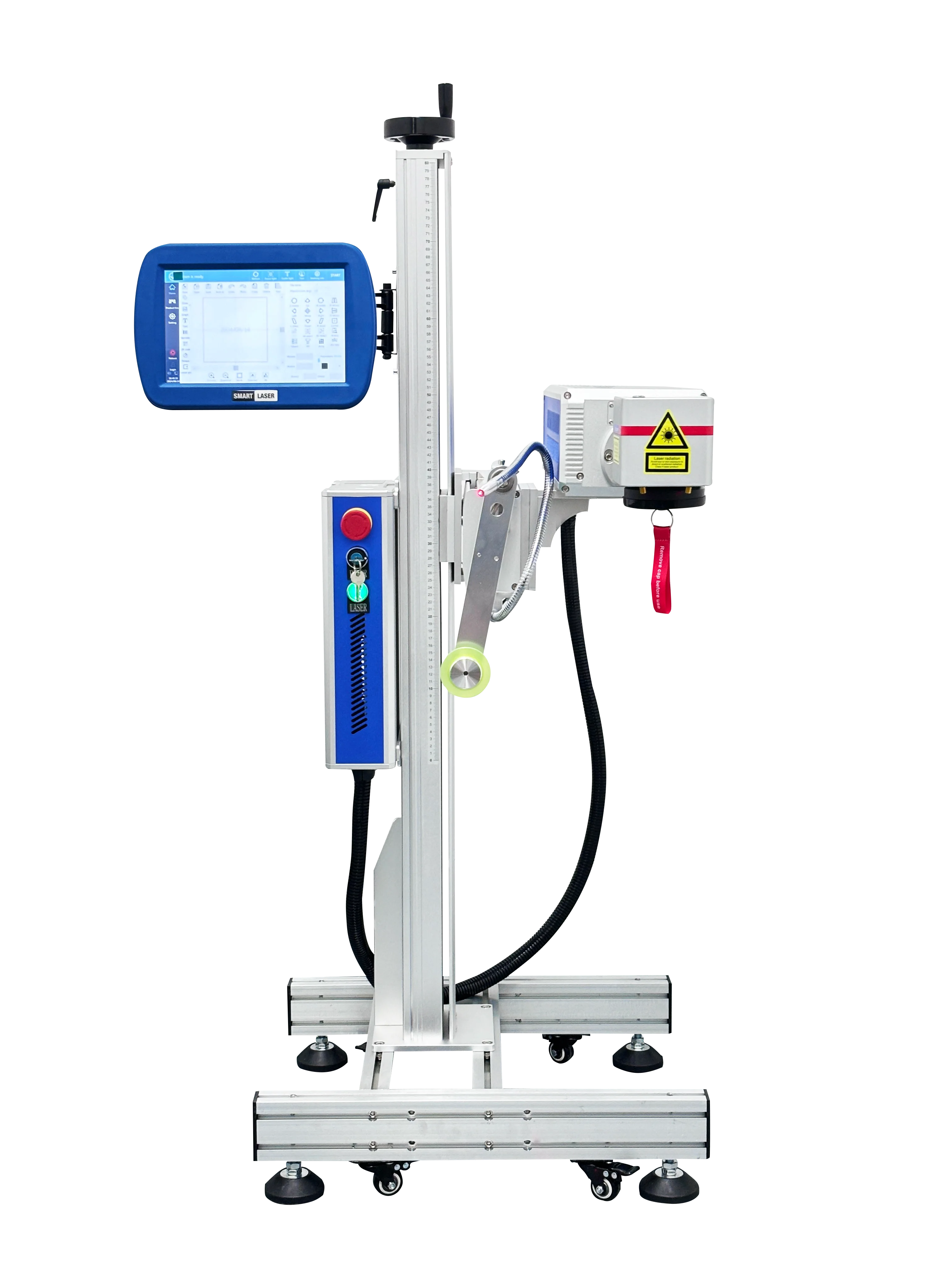 35W CO2 Laser Flying Online Marking Machine High Precision Auto Production Line for Leather Wood PET Laser Marking Engraving