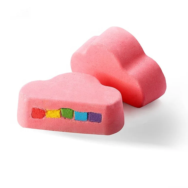 
Wholesale Supplies Private Label Yes Organic & Natural Vegan Fizzy Cloudy Rainbow Cbd Bath Bomb 