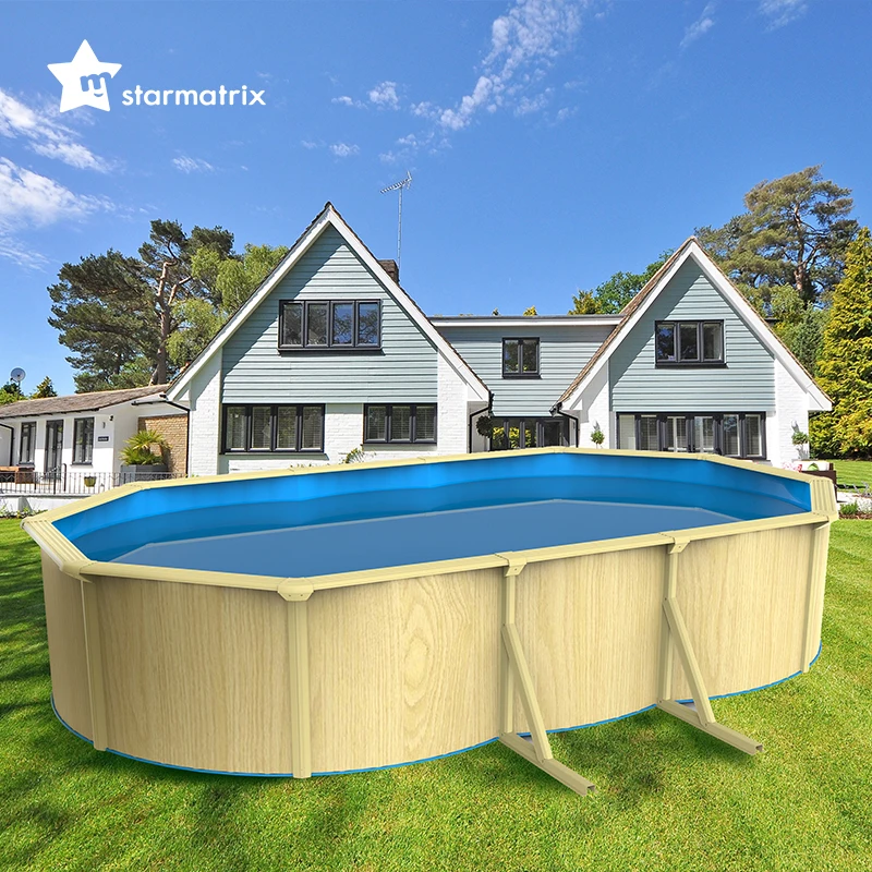 STARMATRIX SP613612B/BW Piscina Estructural  Oval Steel Wall Above Ground Pool Big Swimming Pool Outdoor Swming Pool