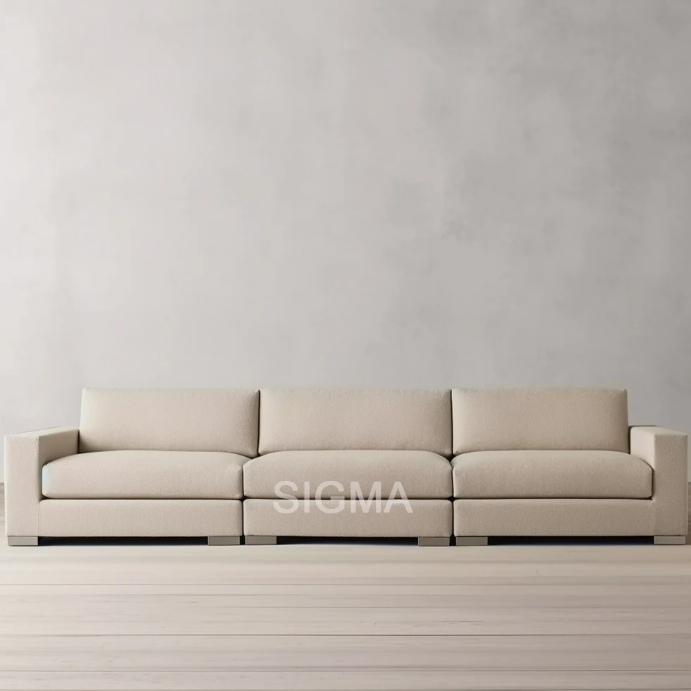 Indoor White Beige Modern Linen cloud sofa Luxury Couch Minimalist U L Shape Modular sofas For Home Luxury