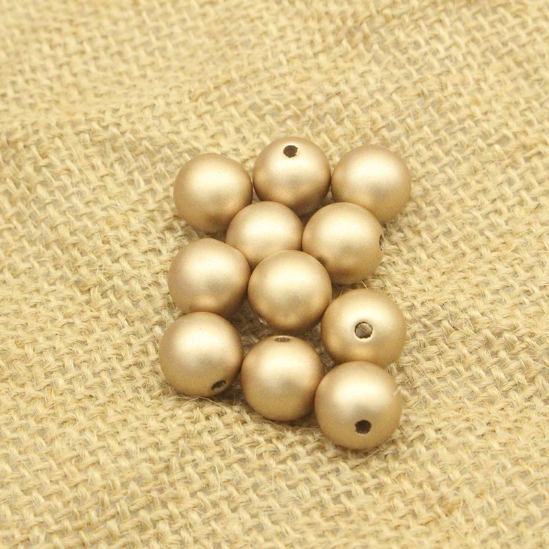 500g/bag Matte colorful Chunky Gumball Beads for jewelry making round loose beads in bulk ABS pearl beads wholesale