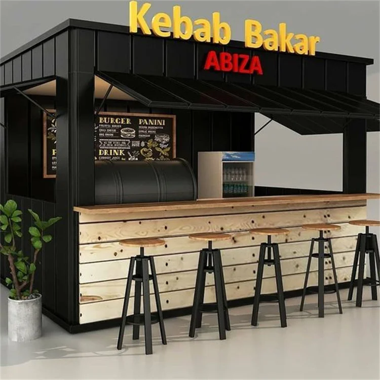 Best Selling Container Coffee Shop Food Kiosk Low Cost Prefab Container House