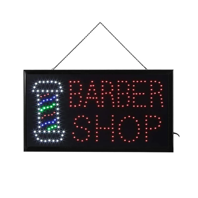 illuminated Flashing barber shop Sign bpard For Shop Window Display advertising