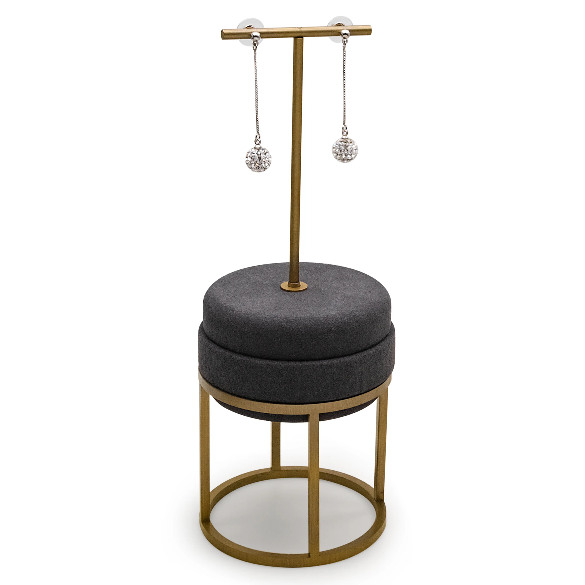 Custom Logo T Bar Jewelry Display Stand For Earrings Necklace Bracelet Holder Wholesale Jewelry Display Set