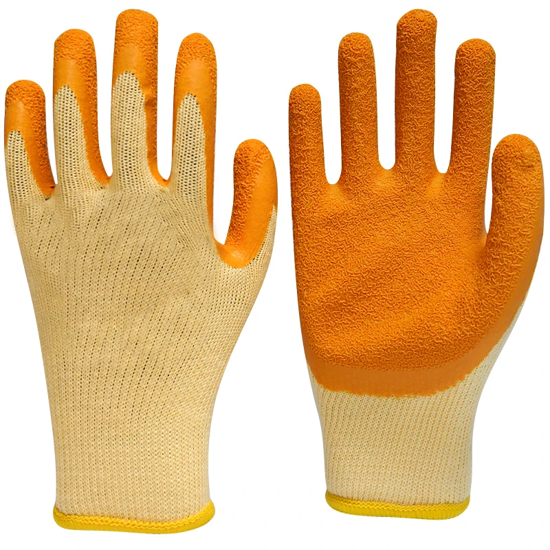 2023 Hot Sale Latex Coated Rugged Wear Work Safety Gloves Construction