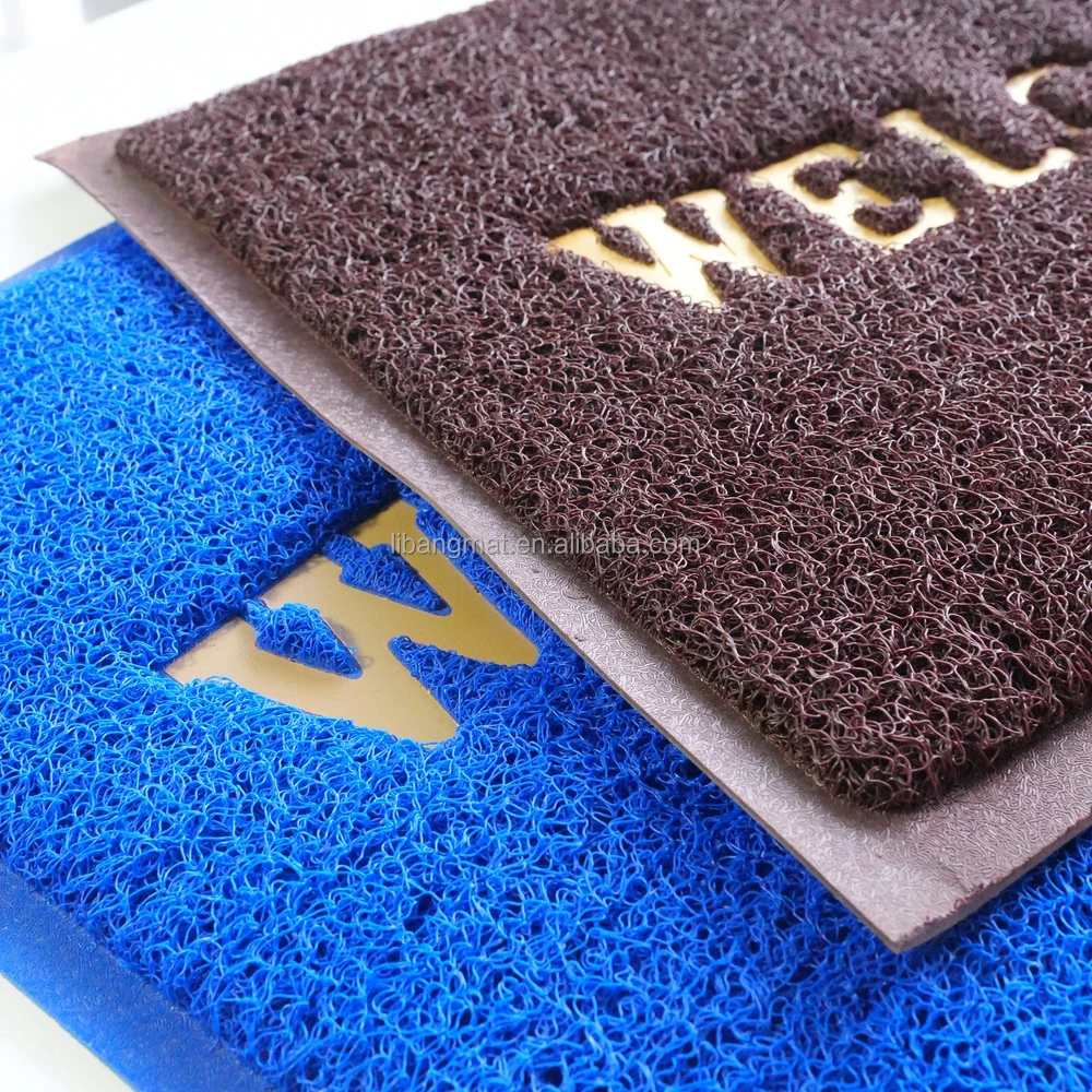 Factory Wholesale WELCOME Custom Logo Pvc Coil Door Mat Welcome Door Mat Cheap Door Mat Display Stand for Home