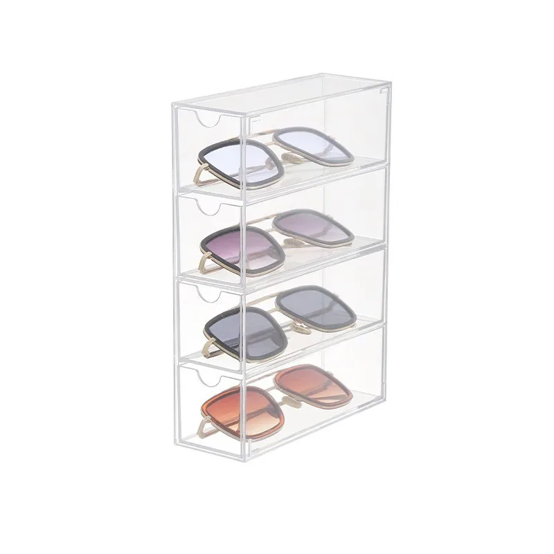 Sunglasses Display Stand Acrylic Hot Selling Sunglasses Show Case 4 Slot Eyewear Sunglasses Show Case Display
