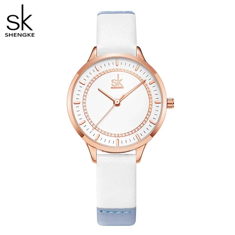 Shengke K9026 Circular Hollow Ring Ladies Quartz Watches Analog Luxury Branded Waterproof