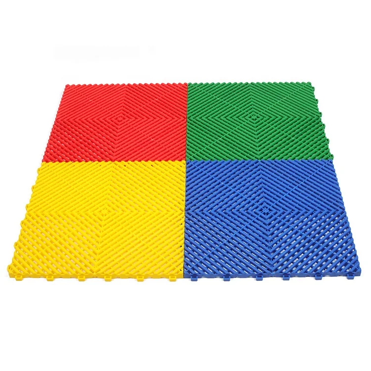 Free Design Anti Slip Plastic PP Interlocking Car Wash Drain Garage Floor Tile for Carwash Garage Floor Mat Grating