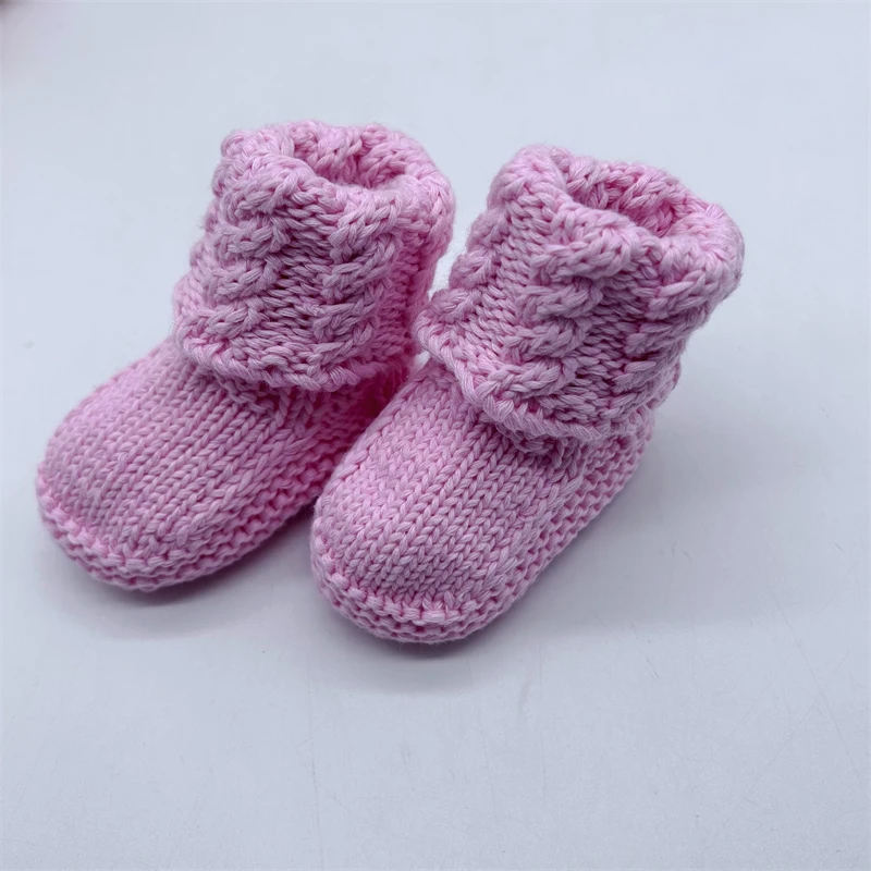 2024 Amigurmi Handmade Knitted Newborn Baby Cotton Step Shoes Crochet Shoe For Baby