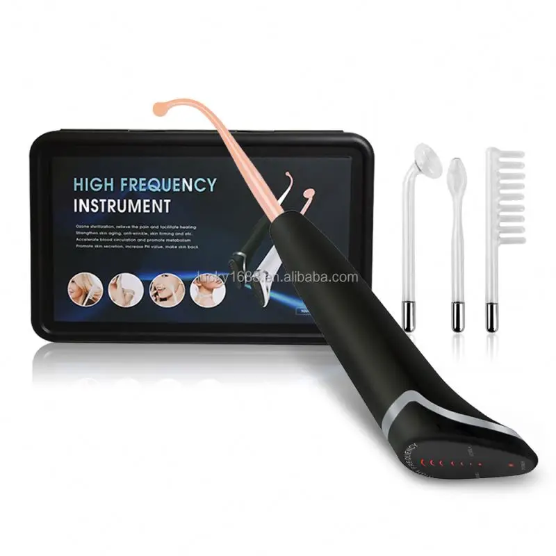 Wholesale new 4 in 1 orange violet ray wand facial beauty ozone therapy high frequency machine