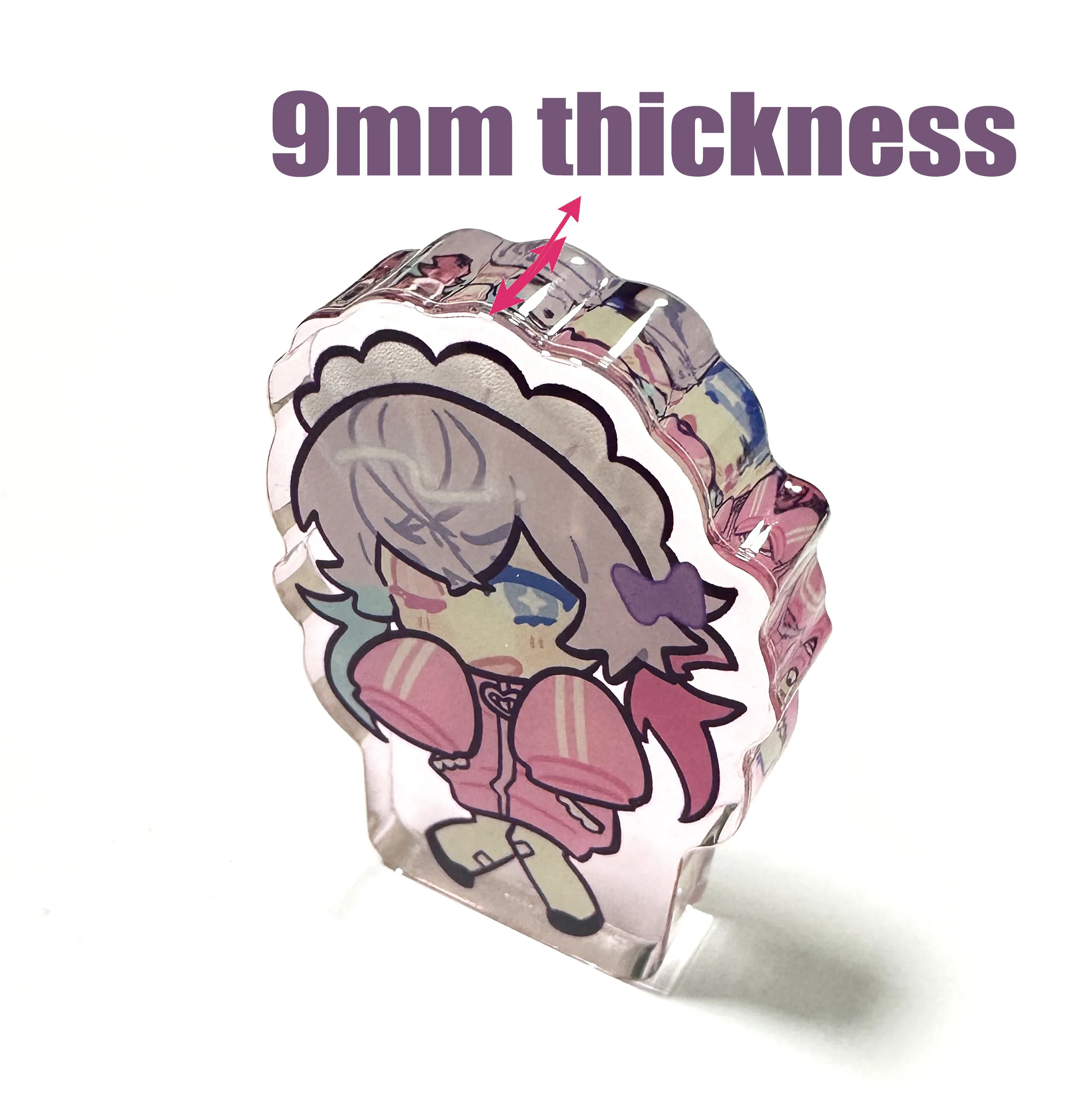 KUIEN Custom Printed Thick Acrylic Block Anime 9MM Thick Translucent Acrylic Stand No Base