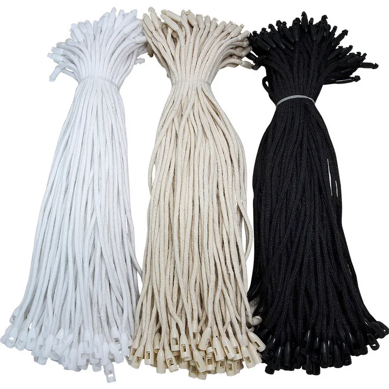 Hot Sale Three Strands Cotton Rope Hanging Granules Bullet Hanging Granules Rice White Black Half Bleached Hanging Granules