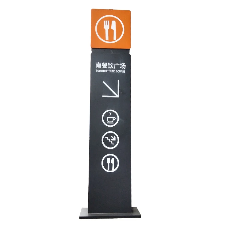 Custom made outdoor floor mounted metal molded pylon sign