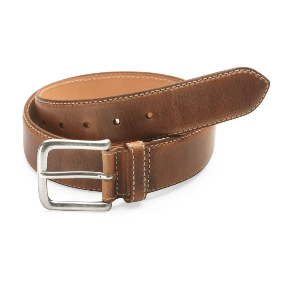 Customized Design Genuine Leather Pin Buckle Casual Belt For Men Wholesale Price Export Oriented From Bangladesh