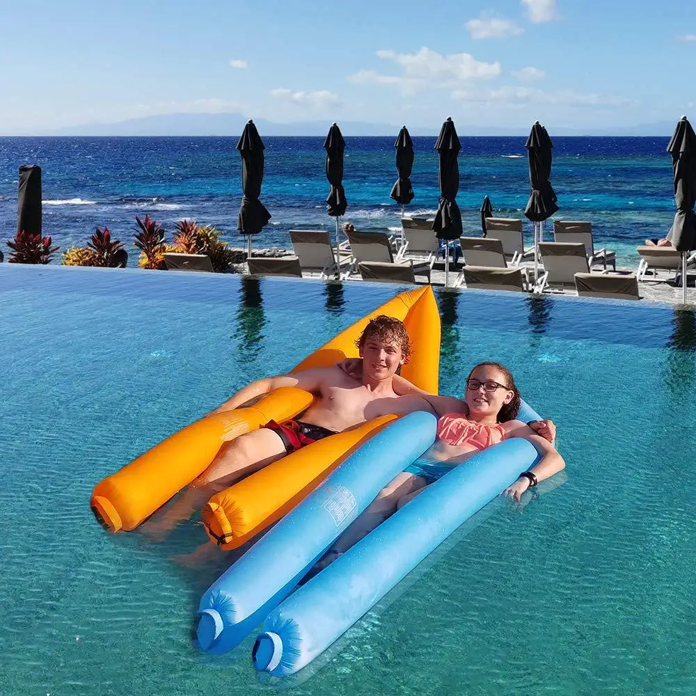 Portable Inflatable Pool Floats  2 in 1 Air Sofa  Swimming Pool Floats  Lounge Raft Summer Beach Party Toy