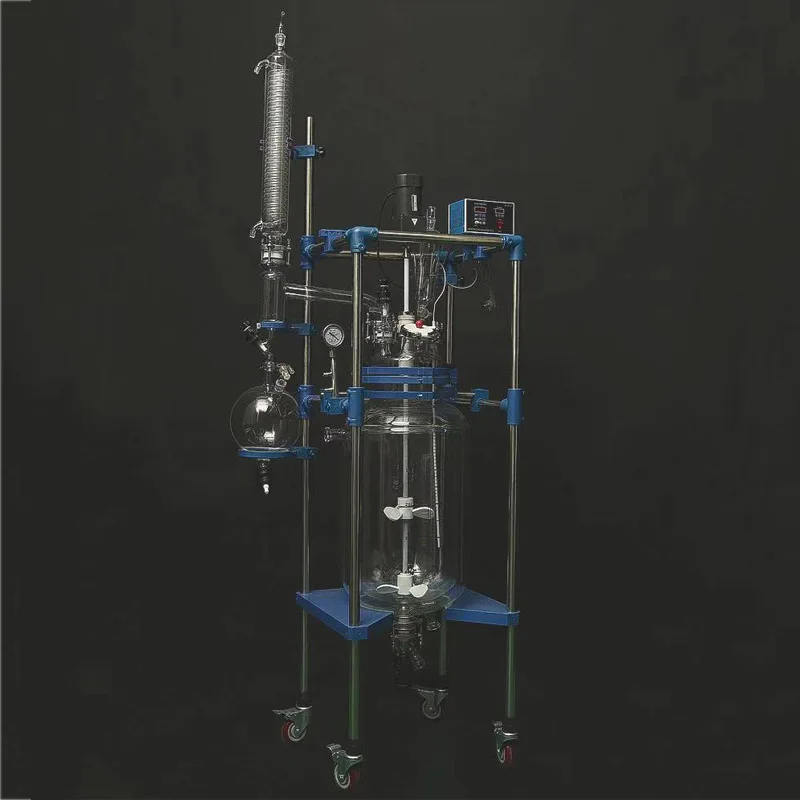 10L дешевый доступный двойной Быстрый необходимый химический Jacketed стеклянный реактор