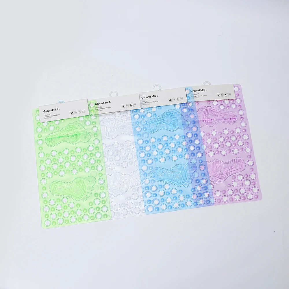 High Quality Bathroom Tub Shower Foot Massage Anti Slip Silicone Bath Mat with Strong Suction Cups