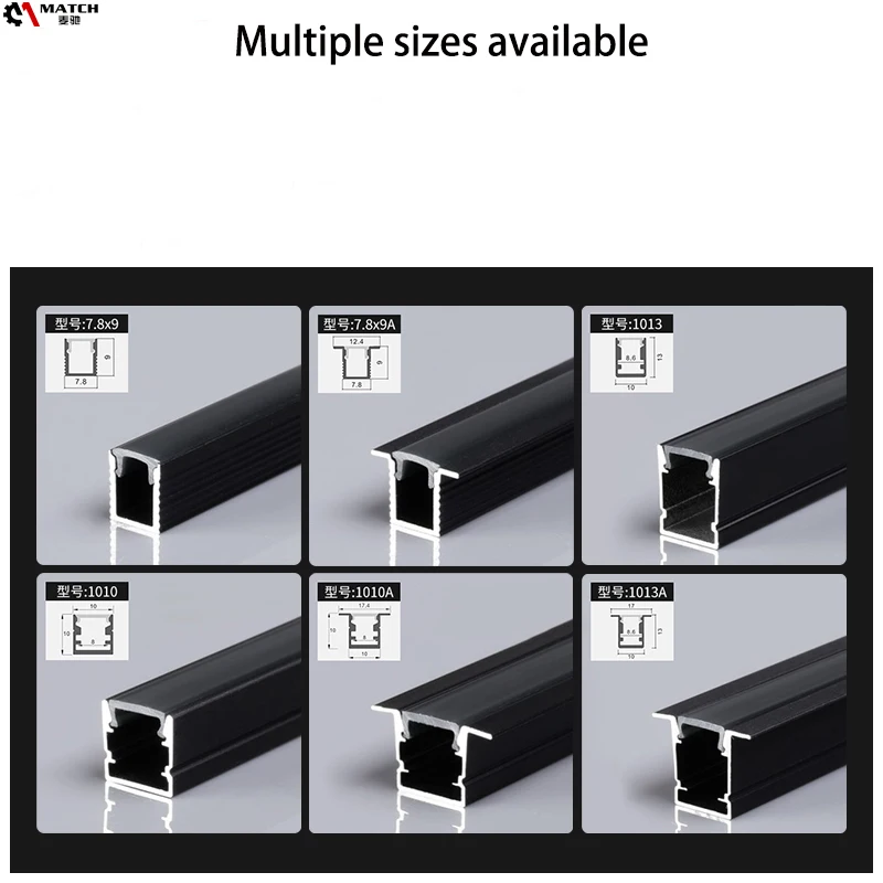 U shape aluminum extrusion profile 24*19mm LED Line Light Recessed Mounted Led Slot for Wall