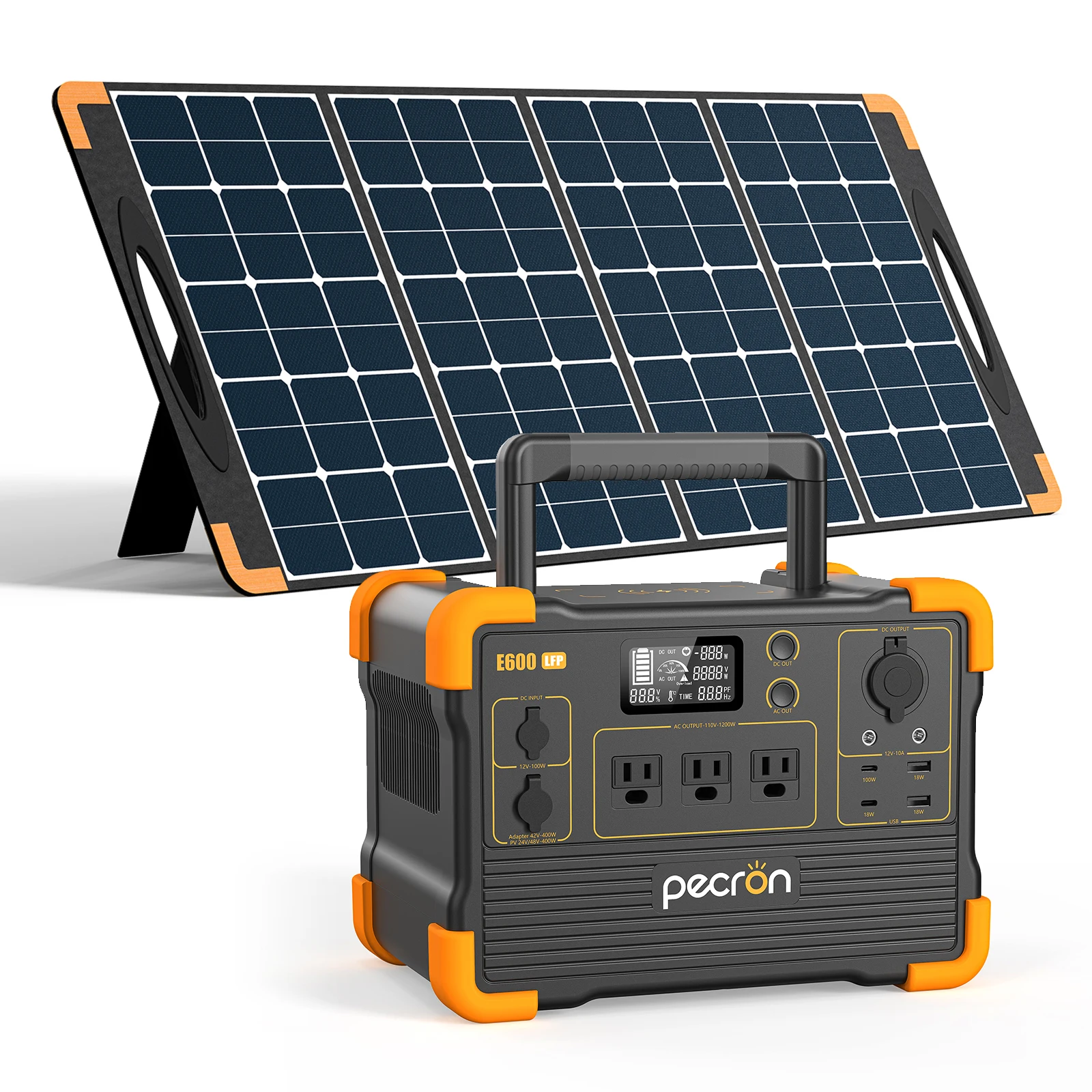 PECRON 192000mAh 1200W Ultimate Emergency Portable Power Station, Superior Fast Charge Solar Generator, Solar Energy System