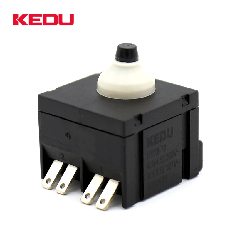 KEDU HY28-72 Dustproof Fast ON-OFF Push Button Switches For Angle Grinder/Polishing Machine