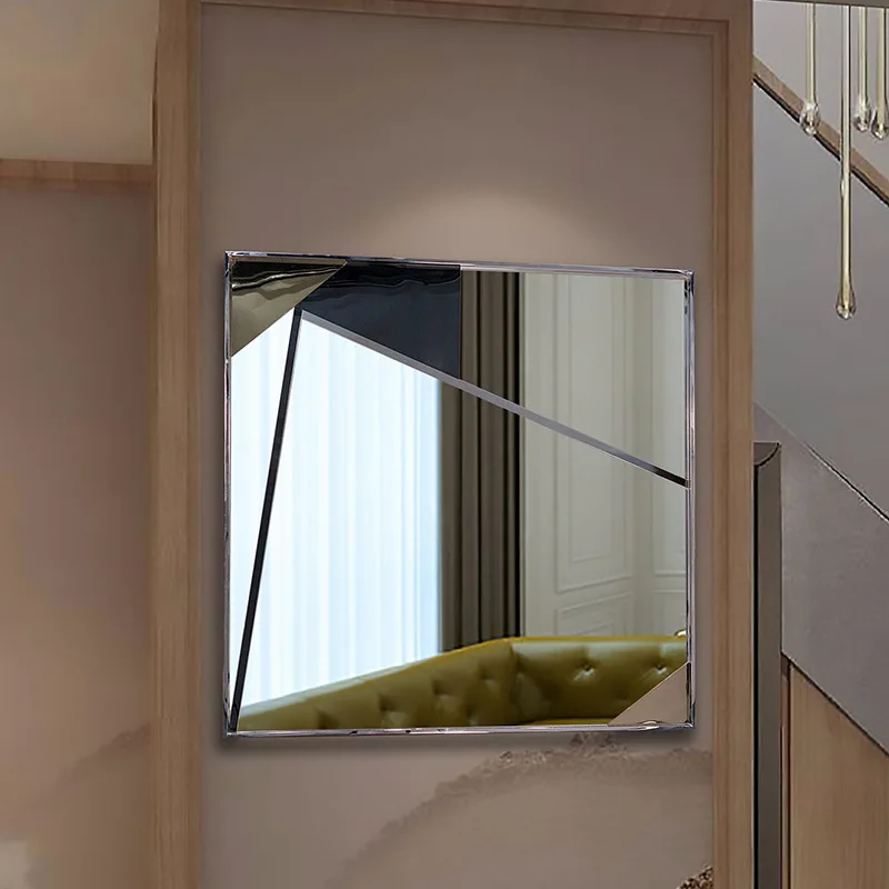 
MOK New style cheap rectangle silver glass bevelled wall mirror 