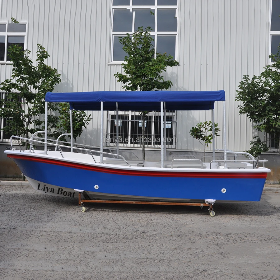 Liya 5.8m fiberglass fishing boats off ocean cargo vessels for sale