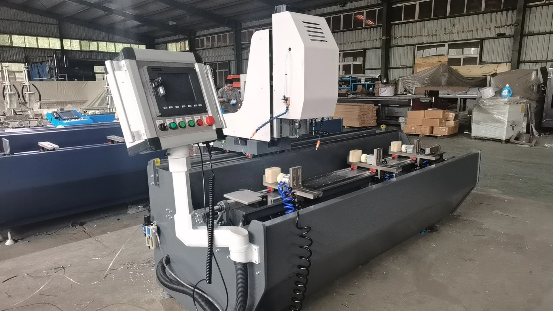 Low Noise Heat Lock Hole Copy Milling Machine Aluminium Window Copy Router High Quality, Material Saving Aluminium Copy Router