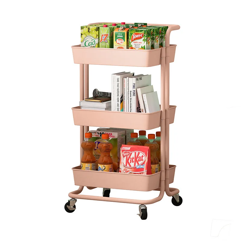 2/3/4 Tier Slim Kitchen Storage Organizer Rolling Trolley Rolling Craft Storage Cart with Wheels