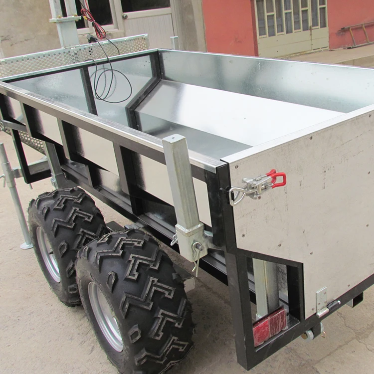 Outdoor Utility Pulled Twin Axle Farm Atv Trailer Atv Towed Log Trailer For Timber And Multi-Use