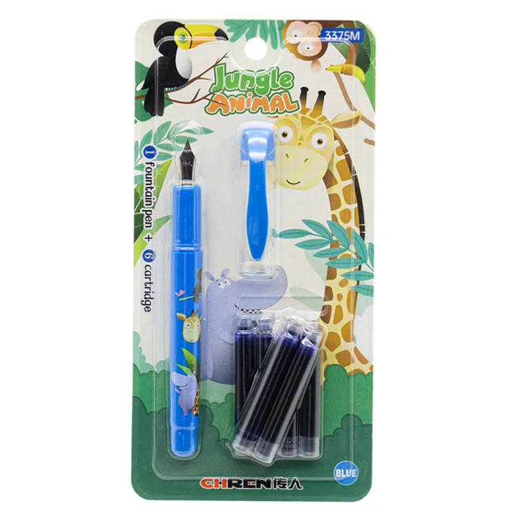 Cheap Economical Blister Card OEM Heat Transfer Film Plastic Fountain Pen F Nib For Student