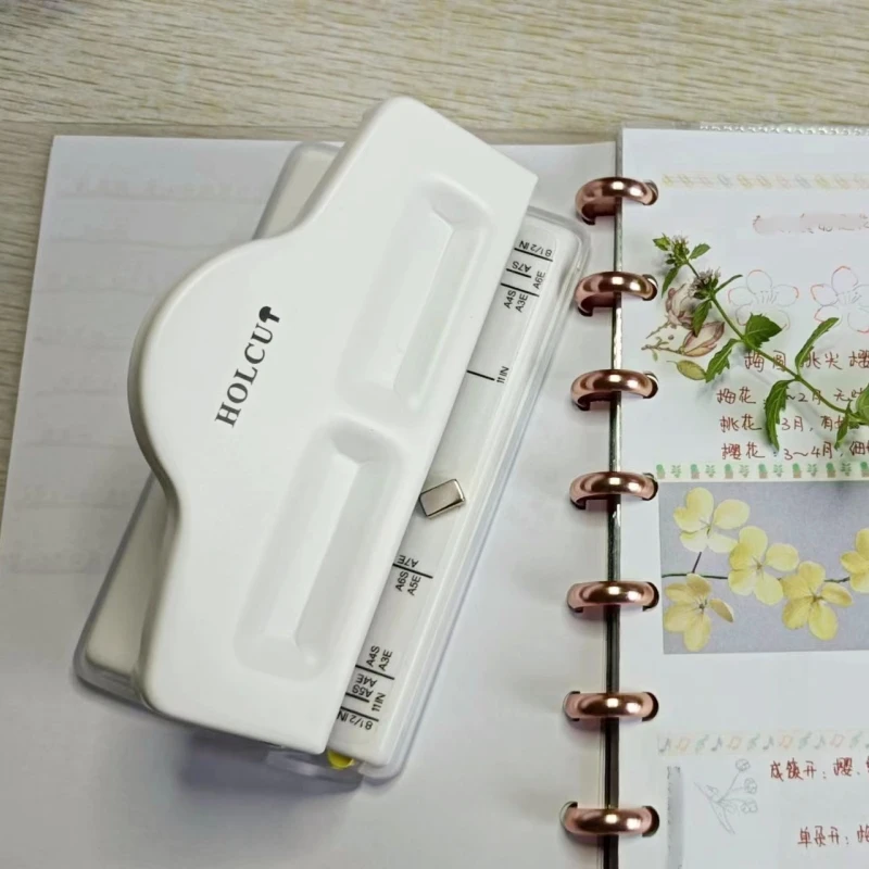 Macaron Colors Manual Labor-saving Office Supplies Metal Loose-leaf Mushroom Paper Hole Punch
