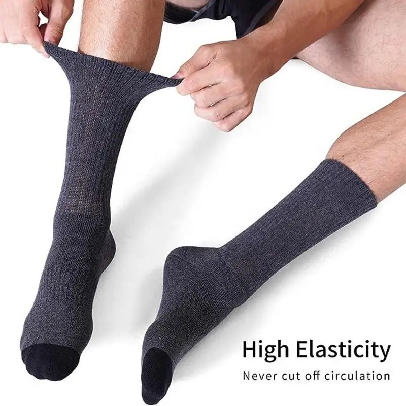 Men Cotton Socks New Style White Socks Men Soft Breathable Sports Long Walking Running Hiking Thermal Socks