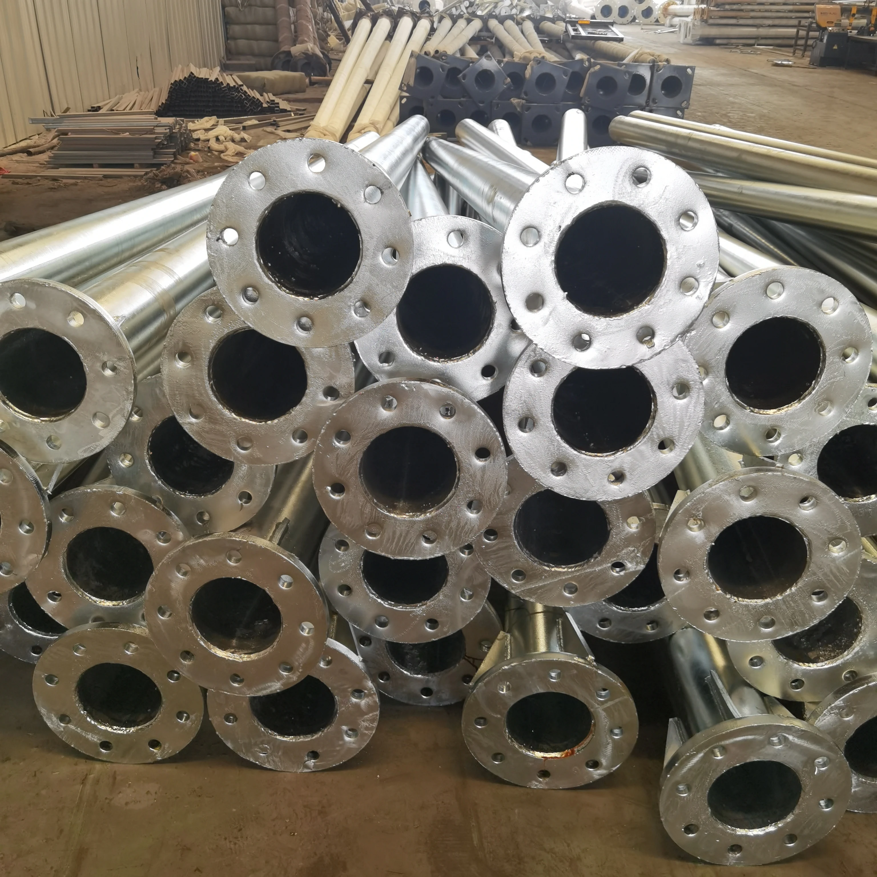 5meters 6meters High Street Light Poles Steel Poles Galvanized Outside Street Light Pole