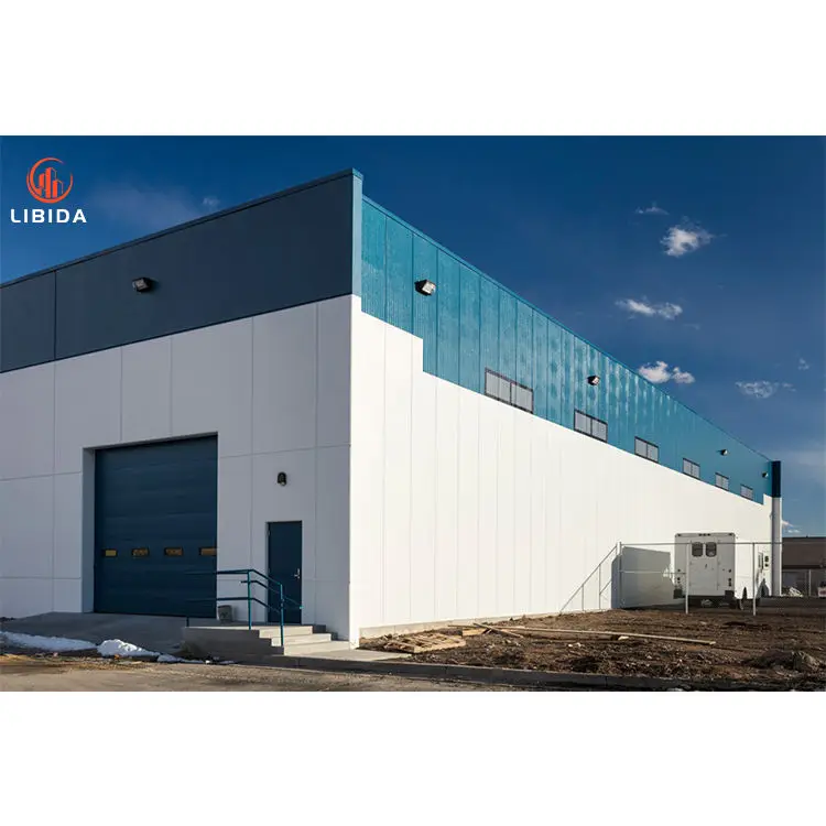 Light steel structure building workshop house prefabricated construction precast design for industrial prefab warehouse