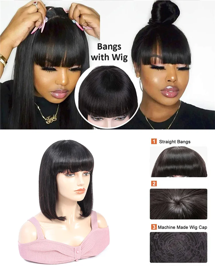 180% density color 5x5 free sample of silk top full lace 10a Brazilian short bob finger waves pixie cut with bang human hair wig