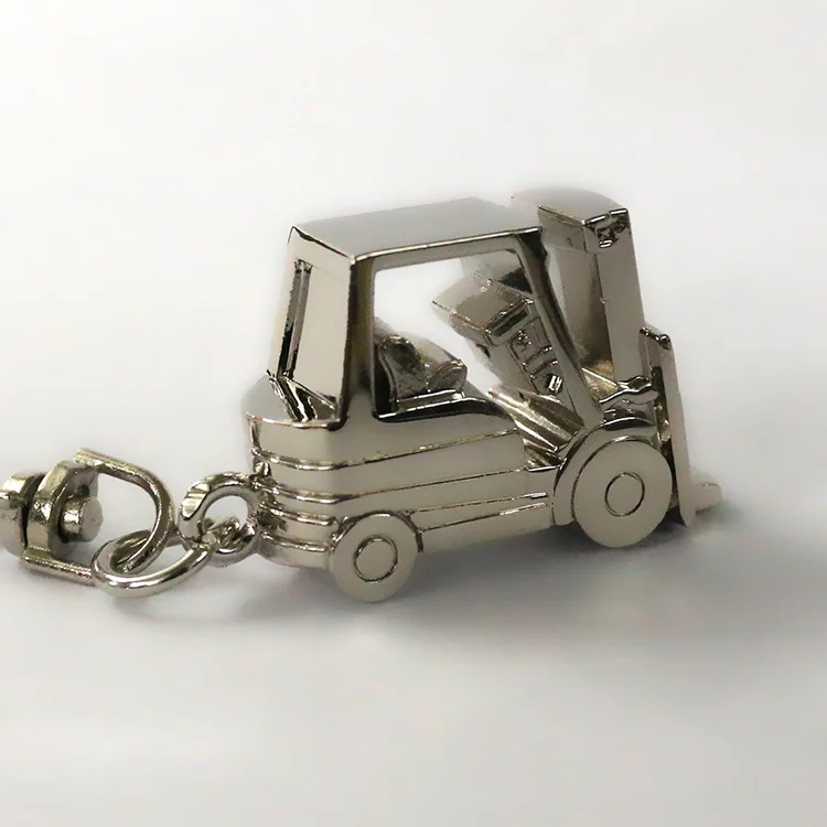 2024 Personalize Zinc Alloy Blank Metal 3D Keychains 3D  Custom Keychain Metal forklift keychains