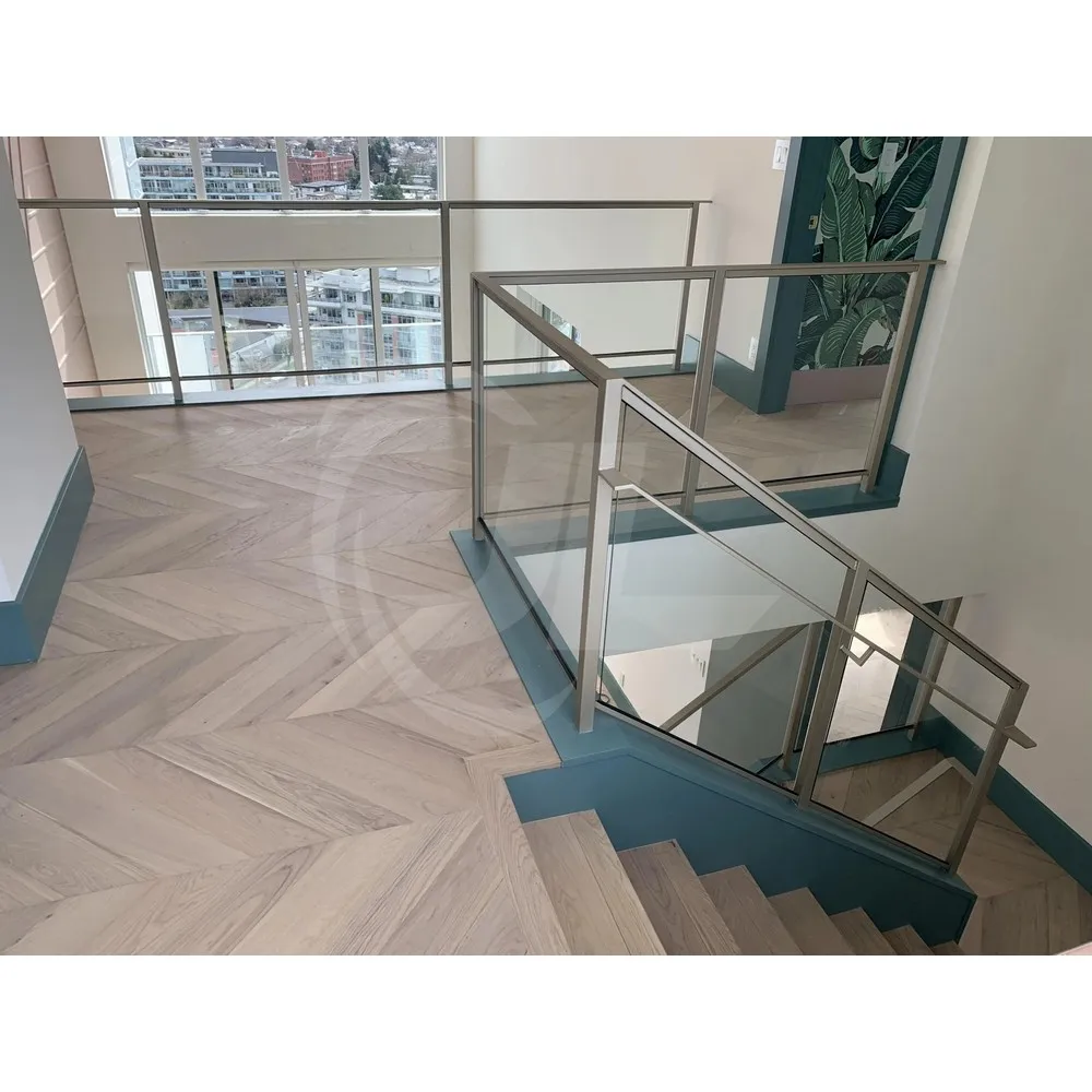 Staircase Railing Tempered Glass Balcony Glass Guardrail Banister