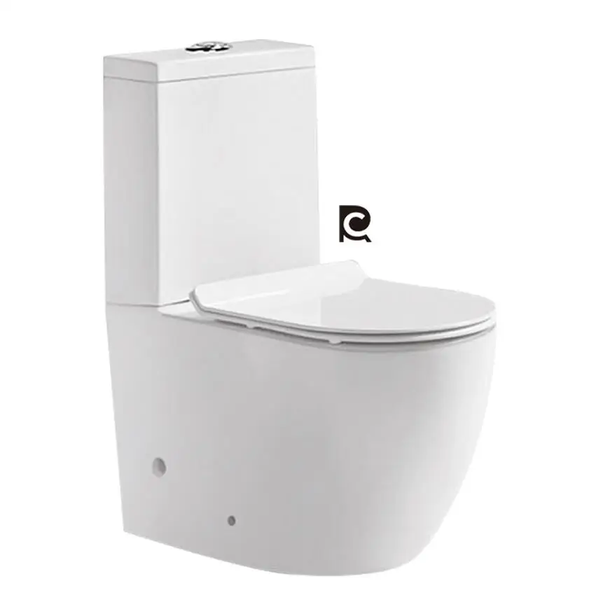 Bathroom Sanitary Ware Wash Down Two Pieces Toilet Manufacturers China White Ceramic Hotel School Home Australian WC Toilet