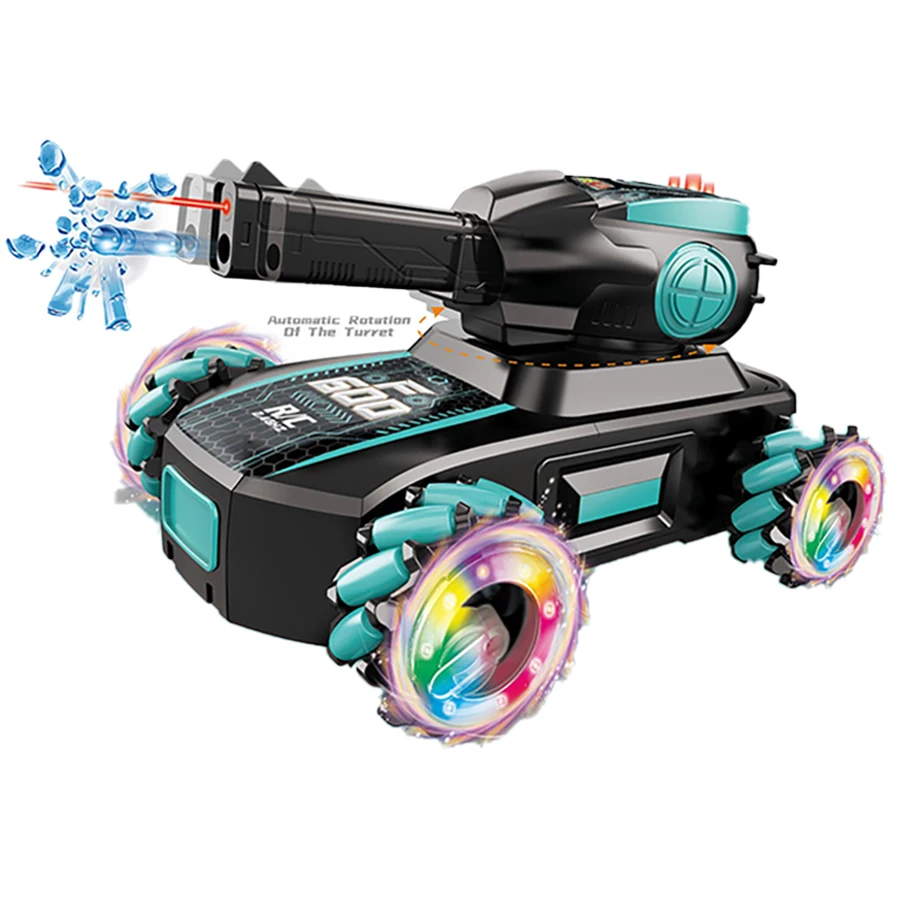 BunnyHi WJC004-1 Stunt Car Truck Battle Toy Tank Water Bomb Shooting Remote Control Toys Shooting RC Car For Kids