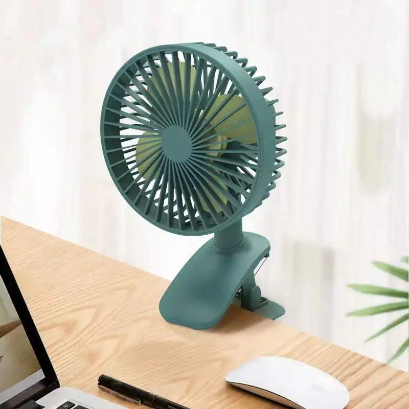 Portable Fan 3 Speeds Strong Airflow Mini Fan 360 Rotation Adjustment Clip USB Fan for Office Bedroom